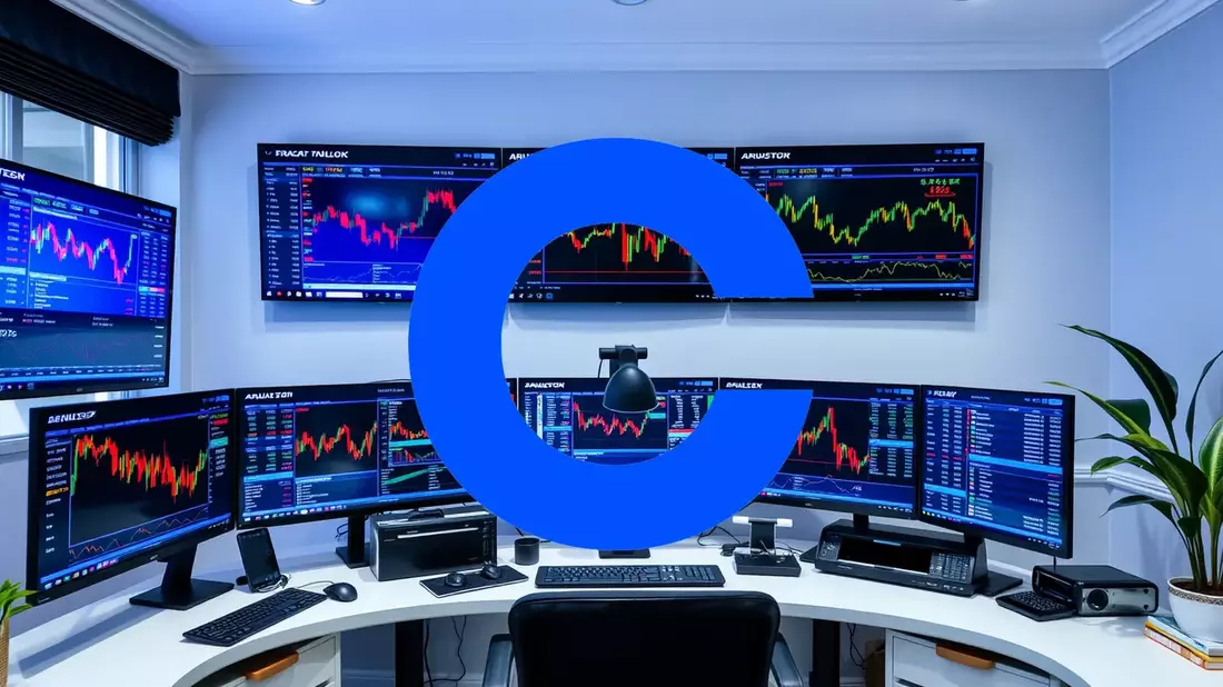 Coinbase: El Desafío de los Resultados Trimestrales Illustration mit AI erstellt übermittelt durch boerse-global.de