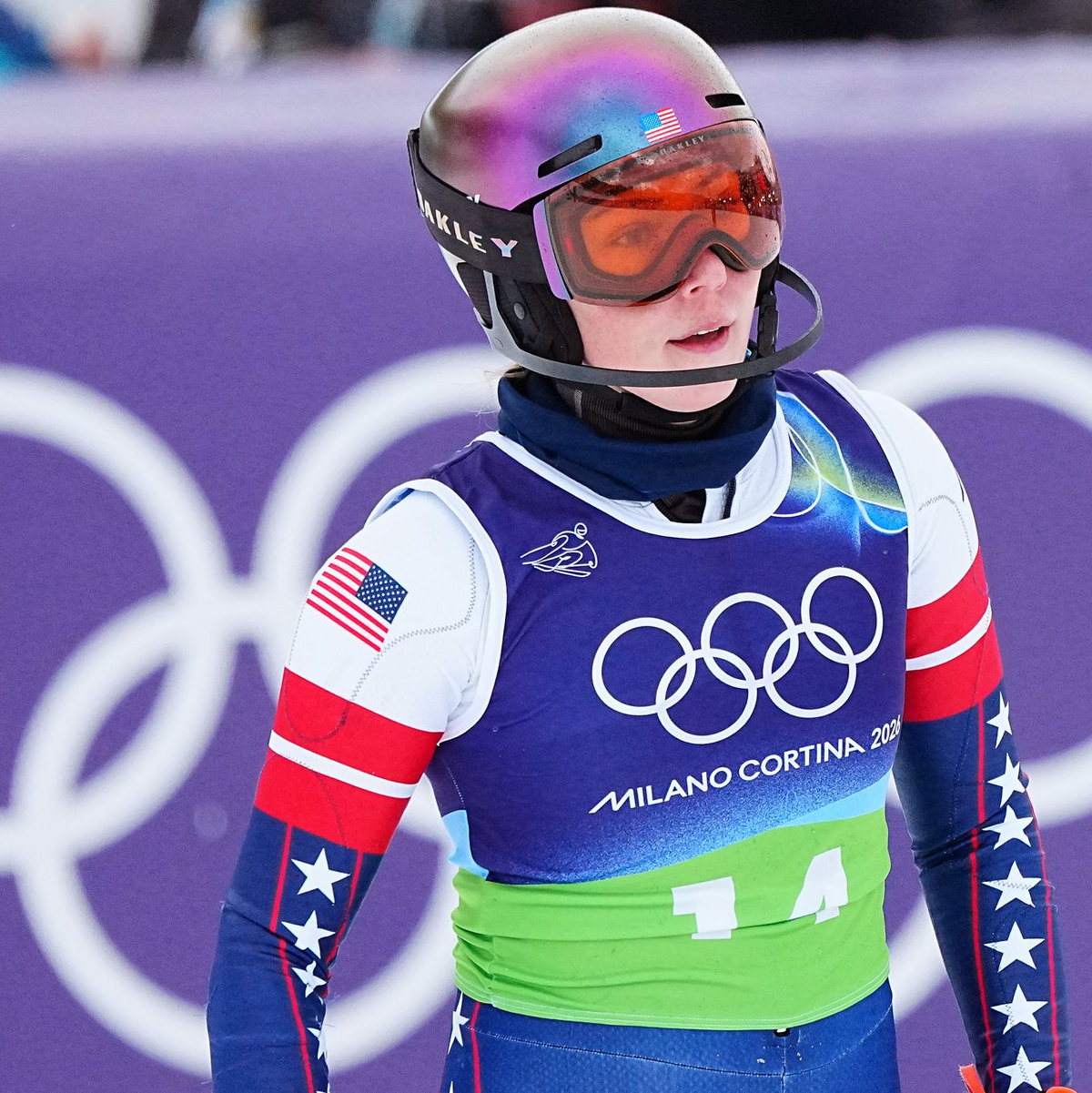 Topfavoritin auf Gold - und am Ende nur Vierte: Mikaela Shiffrin. - Foto: Michael Kappeler/dpa