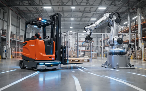 KUKA zeigt auf der LogiMAT die vernetzte Roboter-Fabrik - Foto: über boerse-global.de