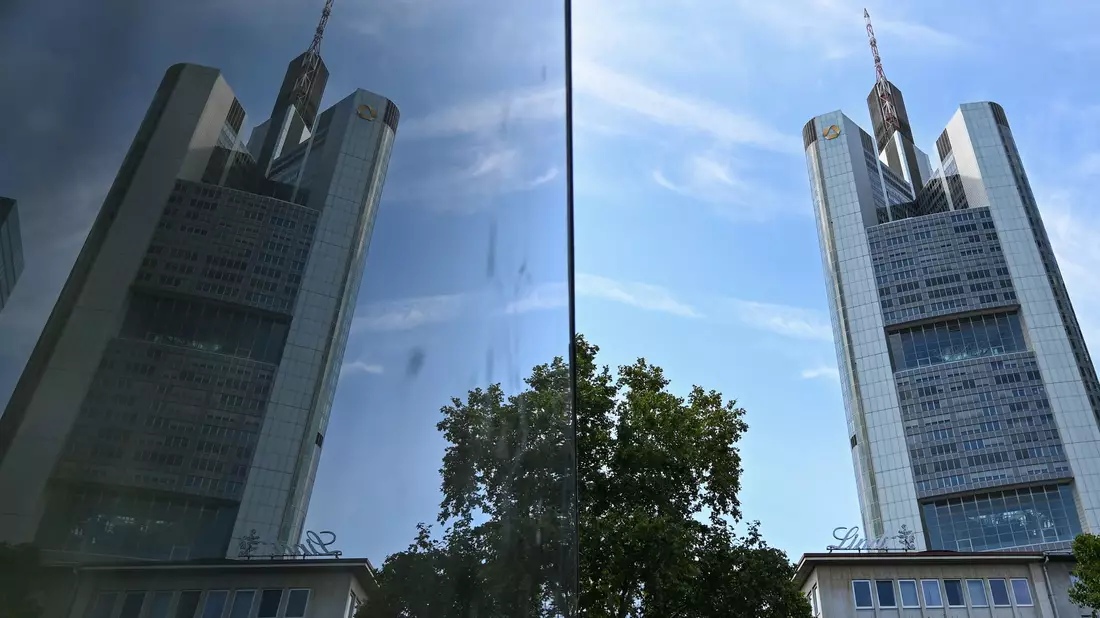 Hoch hinaus: Der Börsenwert der Commerzbank ist stark gestiegen (Archivbild) - Bild: Arne Dedert/dpa