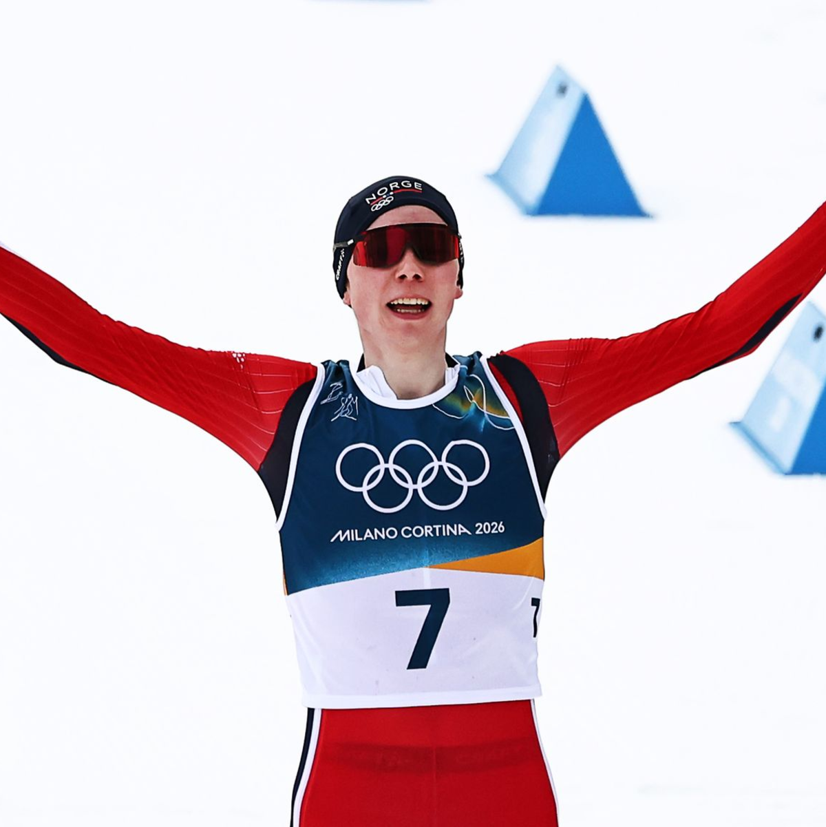 Jens Luraas Oftebro war bei sehr schwierigen Bedingungen der beste Kombinierer. - Foto: Daniel Karmann/dpa