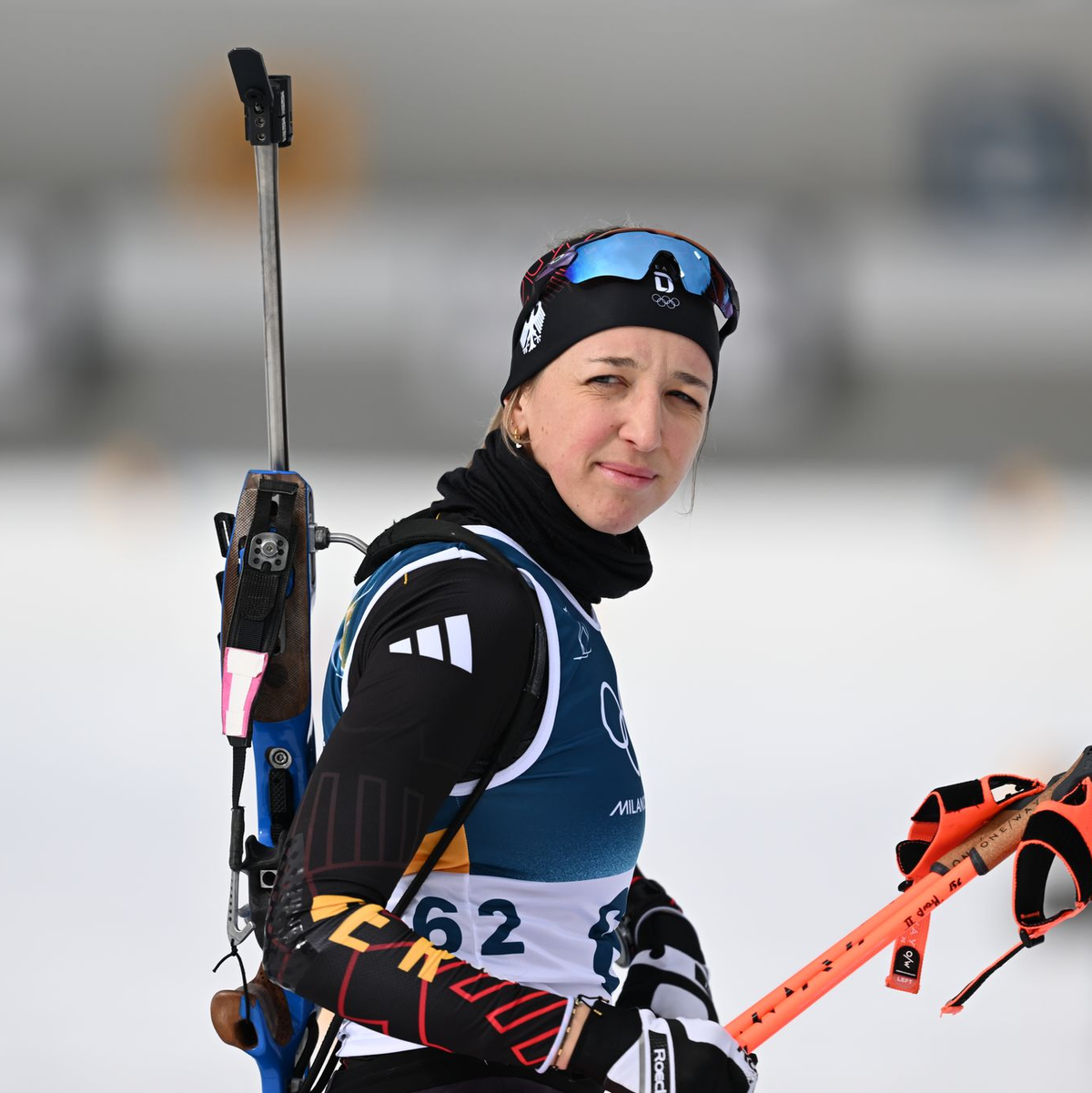 Franziska Preuß leistete sich zwei Schießfehler. - Foto: Hendrik Schmidt/dpa
