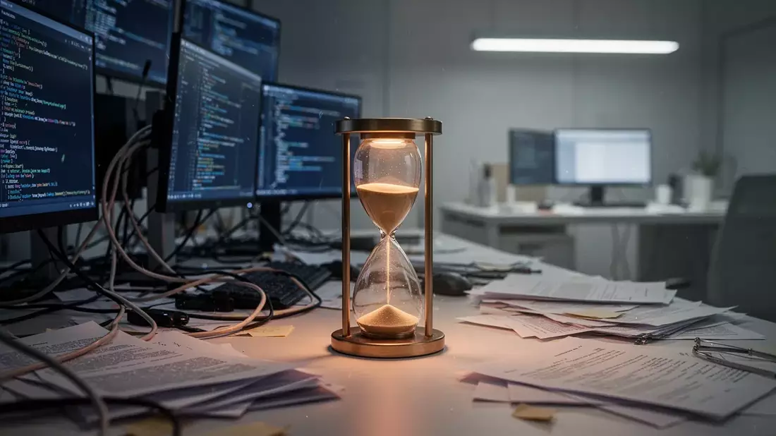 KI macht Arbeit oft härter, nicht leichter Illustration mit AI erstellt übermittelt durch boerse-global.de