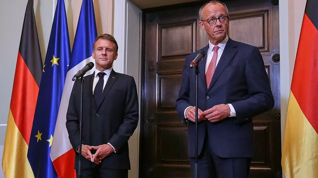 Emmanuel Macron und Friedrich Merz (Archiv) - Bild: via dts Nachrichtenagentur