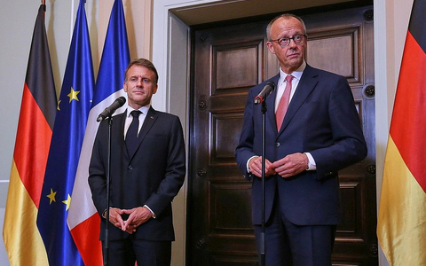 Emmanuel Macron und Friedrich Merz (Archiv) - Foto: via dts Nachrichtenagentur