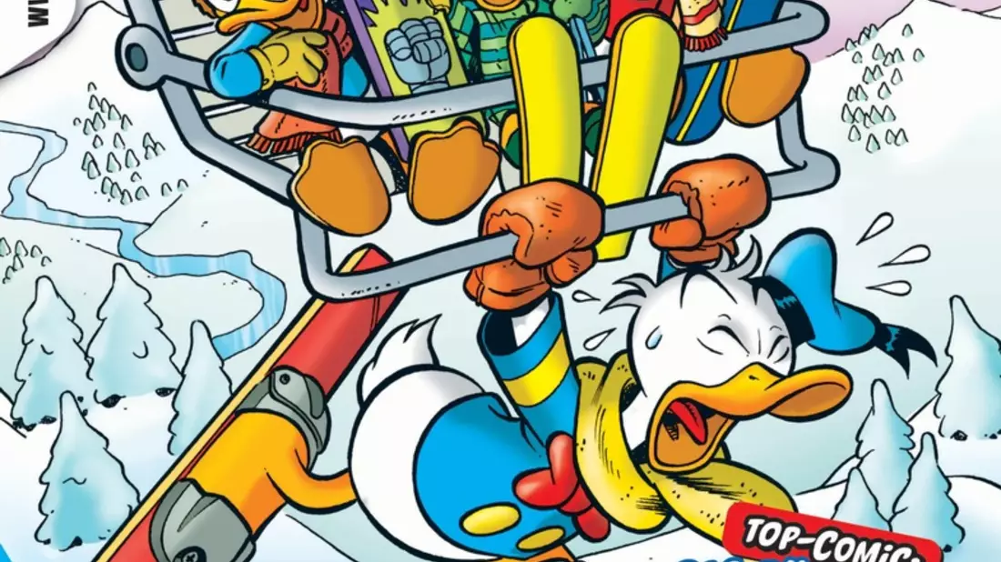 Bobpiloten Friedrich und Lochner duckifiziert im Micky Maus Magazin Nr.05/26 - Bild: presseportal.de