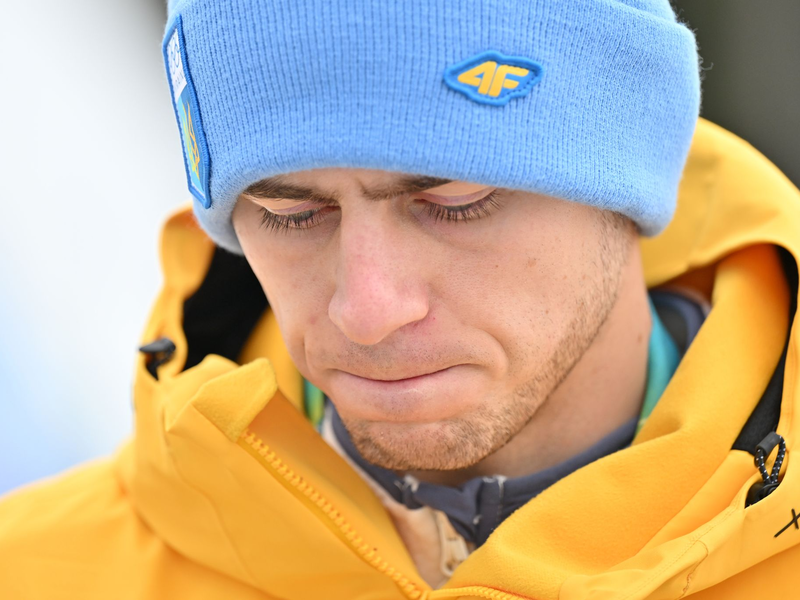 Wladislaw Heraskewytsch ist im Streit um seinen Helm von den Winterspielen ausgeschlossen worden. - Foto: Robert Michael/dpa