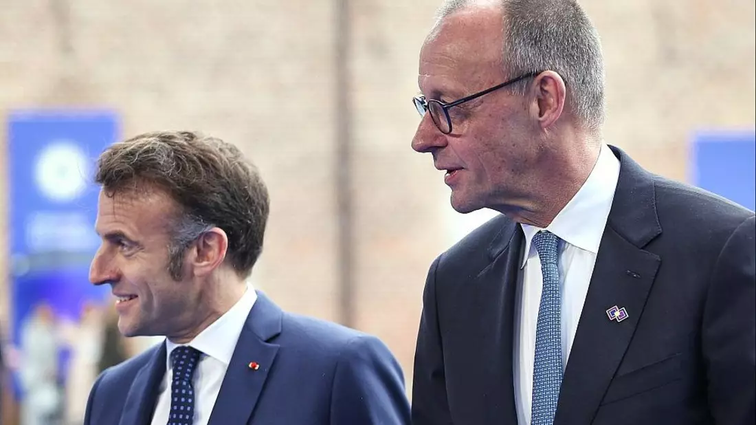 Emmanuel Macron und Friedrich Merz am 12.02.2026 - Bild: via dts Nachrichtenagentur