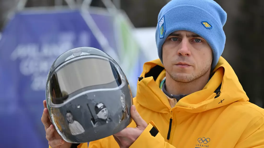 Von den olympischen Wettbewerben ausgeschlossen: Der ukrainische Skeleton-Pilot  Wladislaw Heraskewytsch. - Bild: Robert Michael/dpa