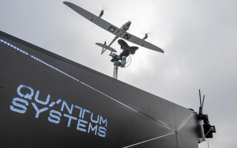 Die von Quantum Systems hergestellte Aufklärungsdrohne Vector AI (Archiv) - Foto: Peter Kneffel/dpa