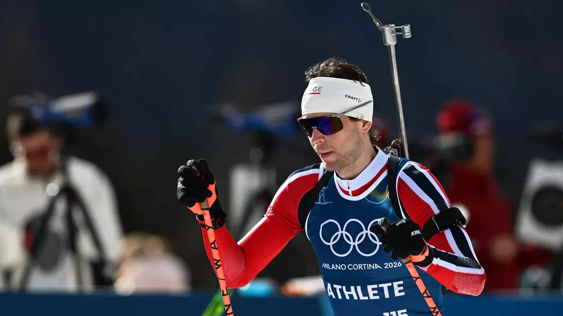 Sturla Holm Laegreid beim Training in Antholz. - Bild: Hendrik Schmidt/dpa