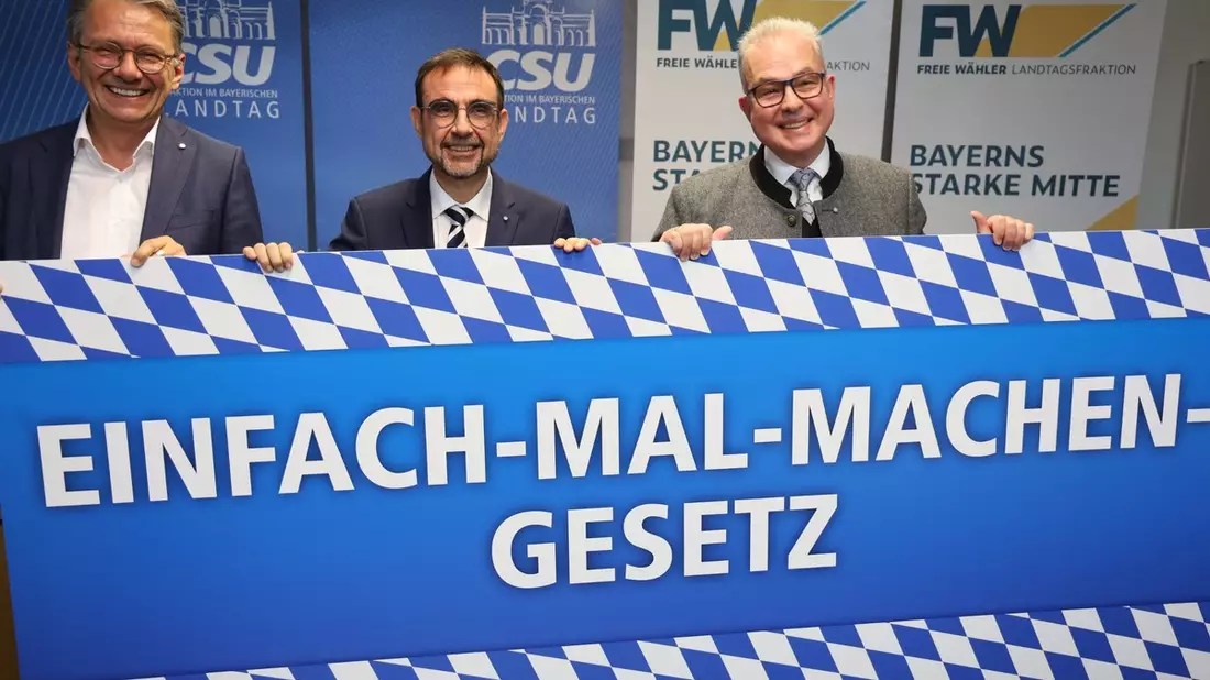 Regierungsfraktionen CSU und FREIE WÄHLER bringen Einfach-mal-machen-Gesetz für Modellregionen auf den Weg - Bürokratieabbau soll in Bayern konkret spürbar werden - Bild: presseportal.de