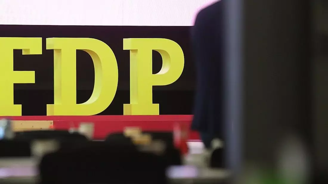 FDP-Logo auf Parteitag (Archiv) - Bild: via dts Nachrichtenagentur