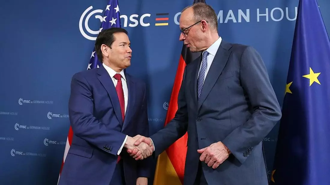 Marco Rubio und Friedrich Merz am 13.02.2026 - Bild: via dts Nachrichtenagentur
