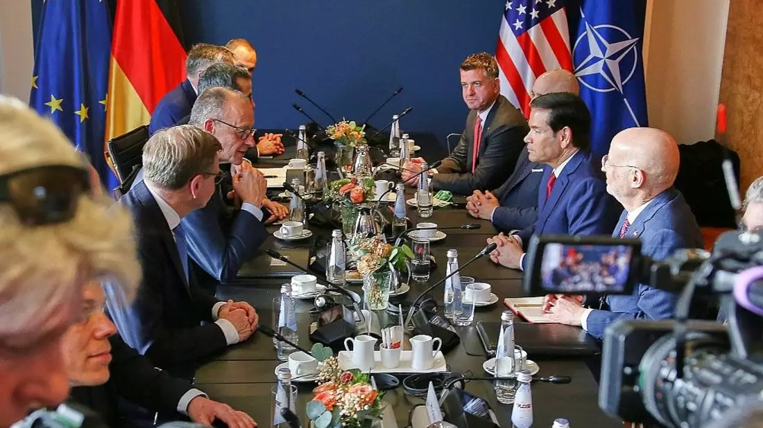 Treffen zwischen deutscher und US-Delegation mit Merz und Rubio am 13.02.2026 - Bild: via dts Nachrichtenagentur