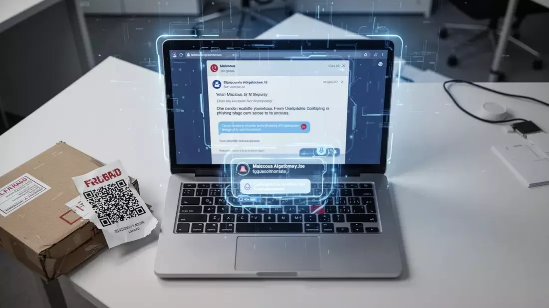 KI und QR-Codes: Die neue Welle der Cyber-Angriffe Illustration mit AI erstellt übermittelt durch boerse-global.de