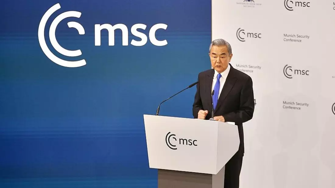 Wang Yi am 14.02.2026 - Bild: via dts Nachrichtenagentur