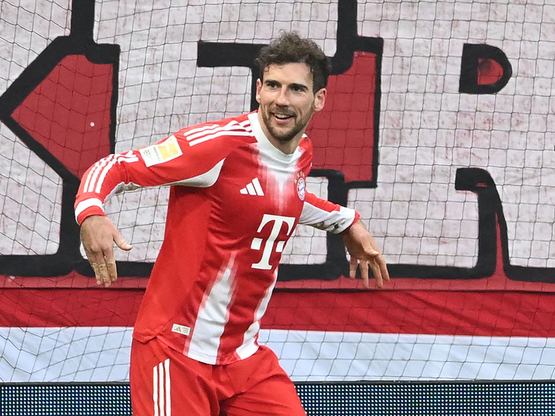  Leon Goretzka nach seinem Tor in Bremen. - Foto: Carmen Jaspersen/dpa