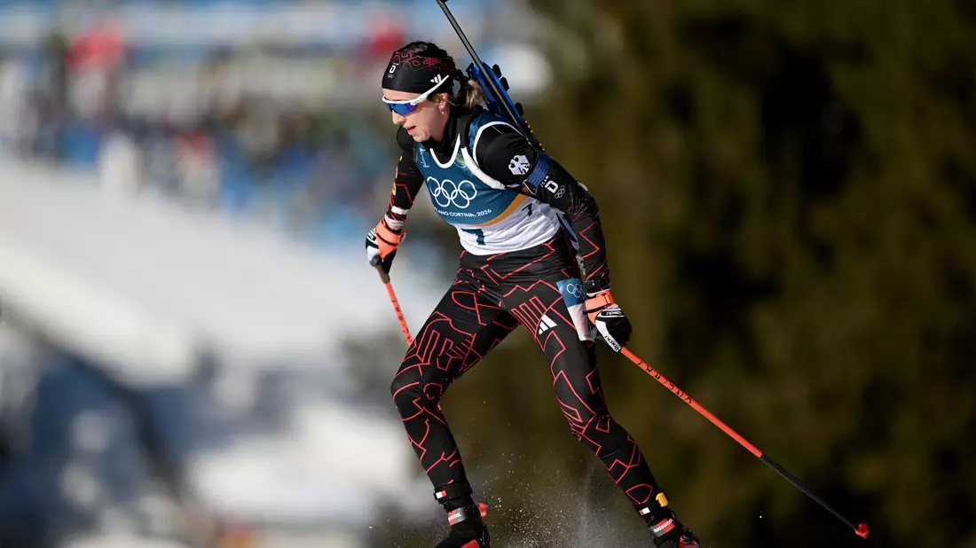 Franziska Preuß hatte noch keinen Grund zum Jubeln in den olympischen Einzelrennen. - Bild: Hendrik Schmidt/dpa