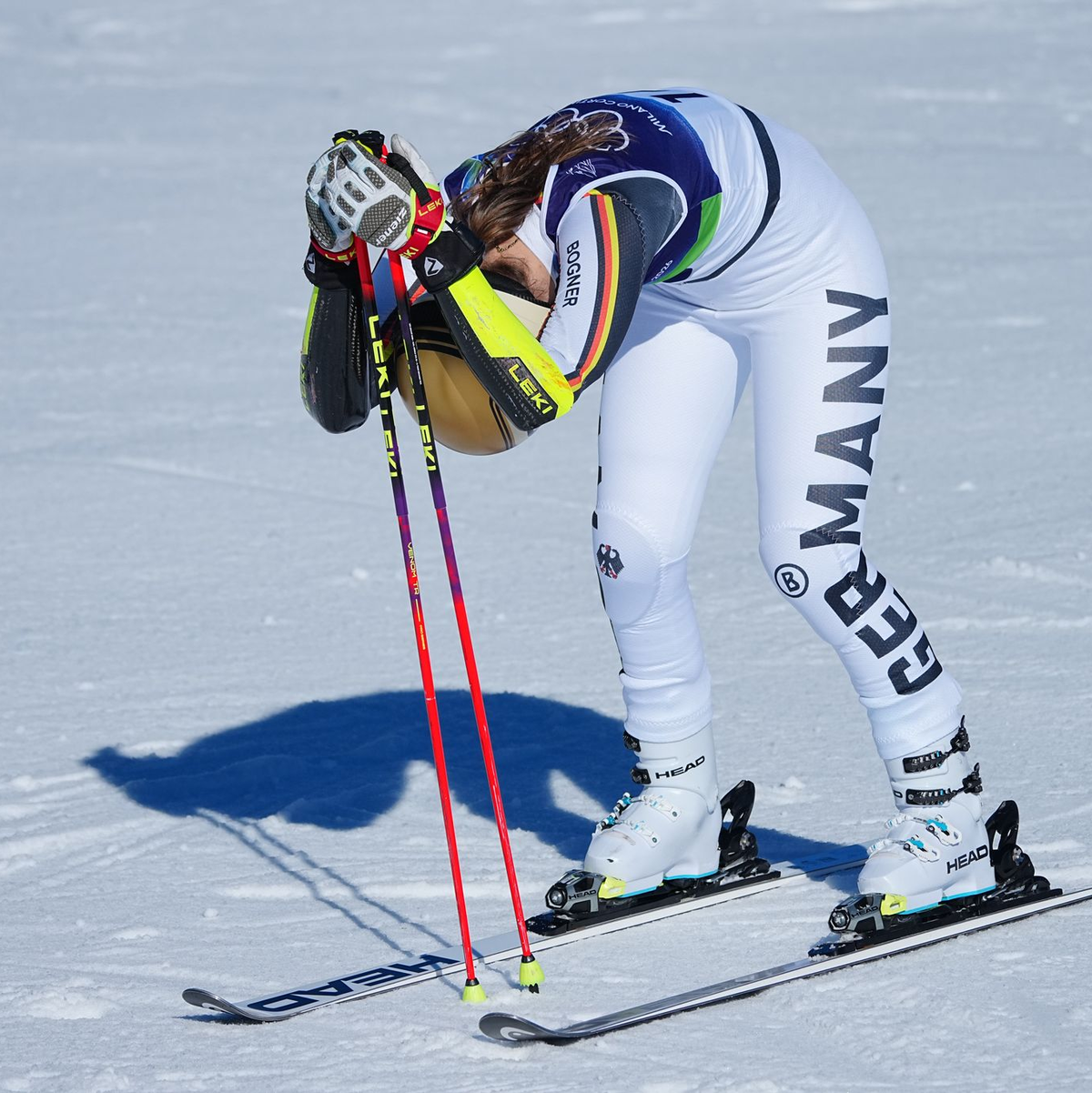Geknickt nach dem fehlerhaften Finale: Lena Dürr. - Foto: Michael Kappeler/dpa