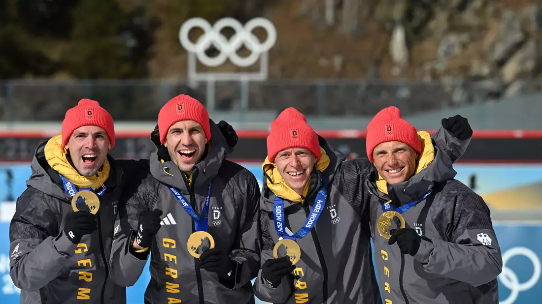 So sehen Olympiasieger aus. - Bild: Hendrik Schmidt/dpa