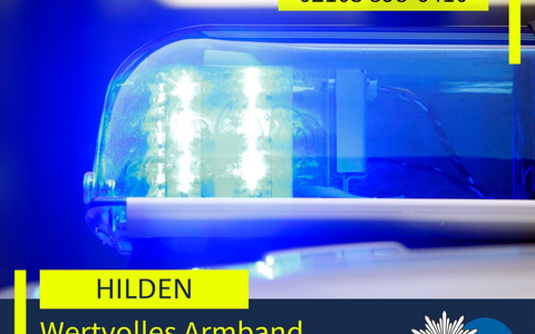 POL-ME: Inhaberin abgelenkt: Wertvolles Armband entwendet - 2602064 - Foto: presseportal.de