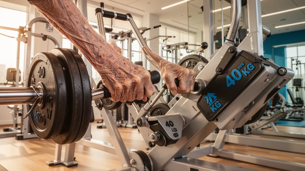 Rudolf Götz stemmt mit 100 Jahren 40 Kilo an der Beinpresse - Foto: über boerse-global.de