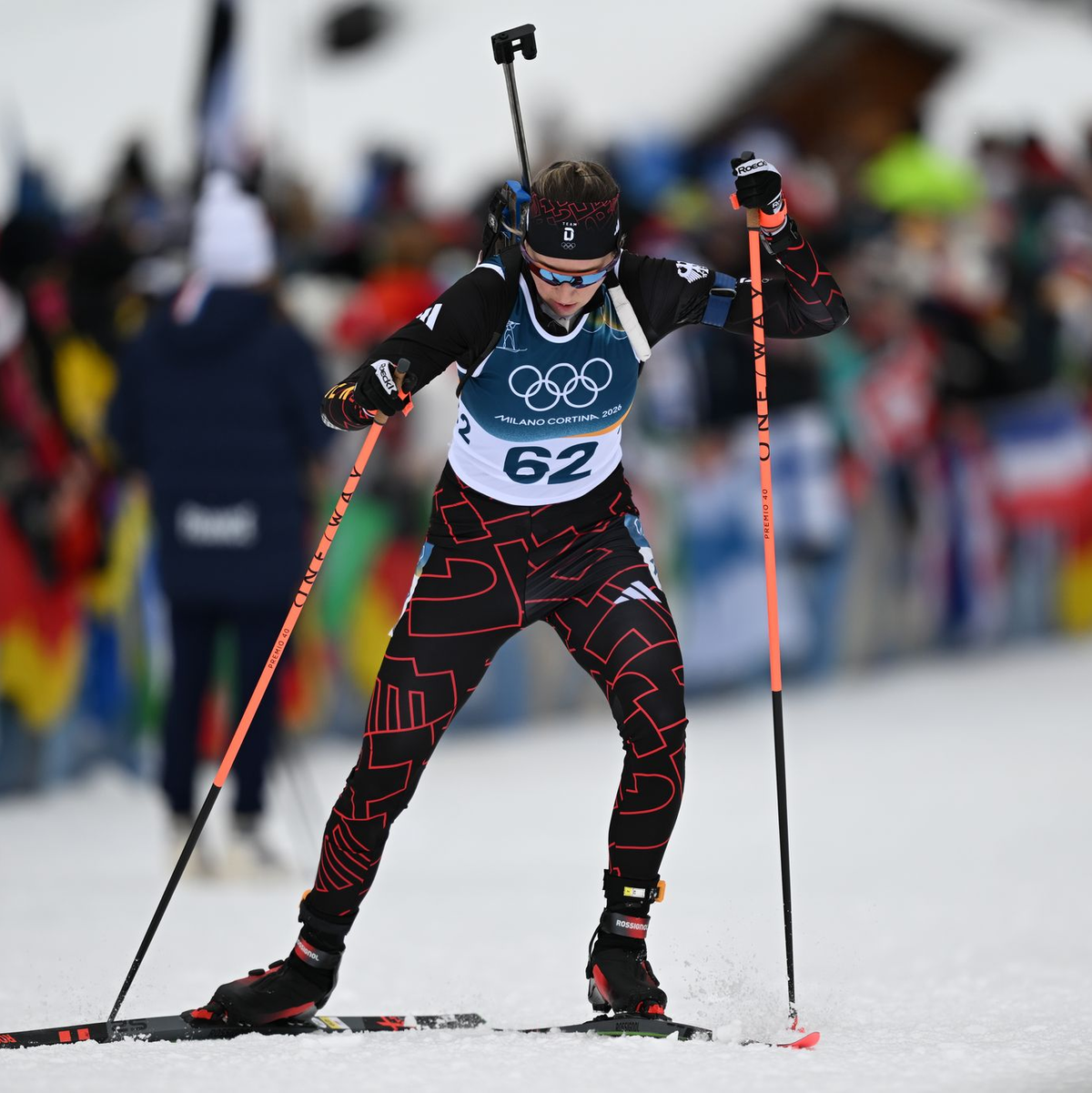 In der Loipe hat Franziska Preuß derzeit weniger Probleme. - Foto: Hendrik Schmidt/dpa