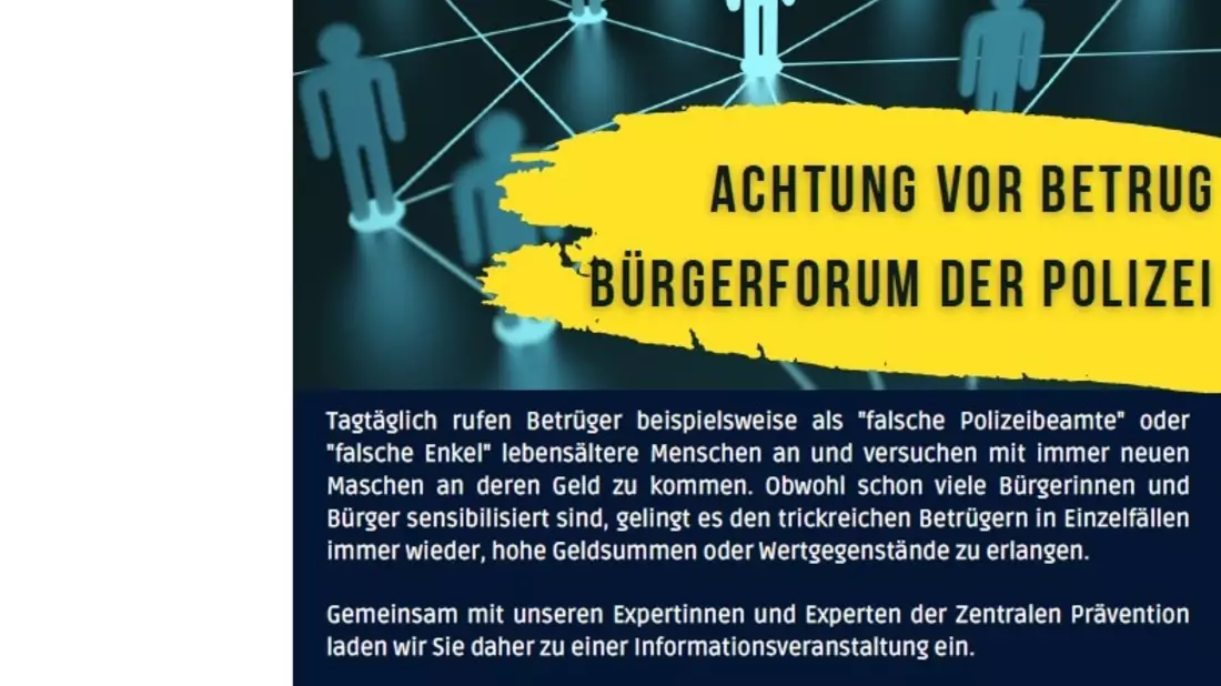 POL-PPRP: Achtung vor Betrug - Bürgerforum der Polizei Maxdorf - Bild: presseportal.de
