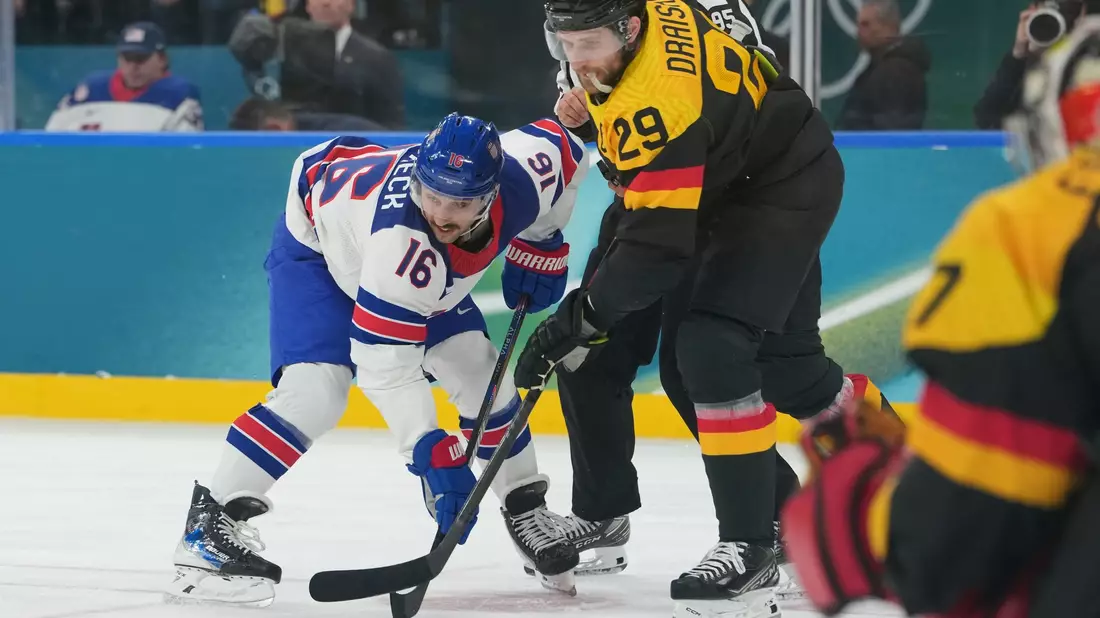 Deutschlands Kapitän Leon Draisaitl wurde von seinen Gegenspielern verhöhnt. - Bild: Carolyn Kaster/AP/dpa