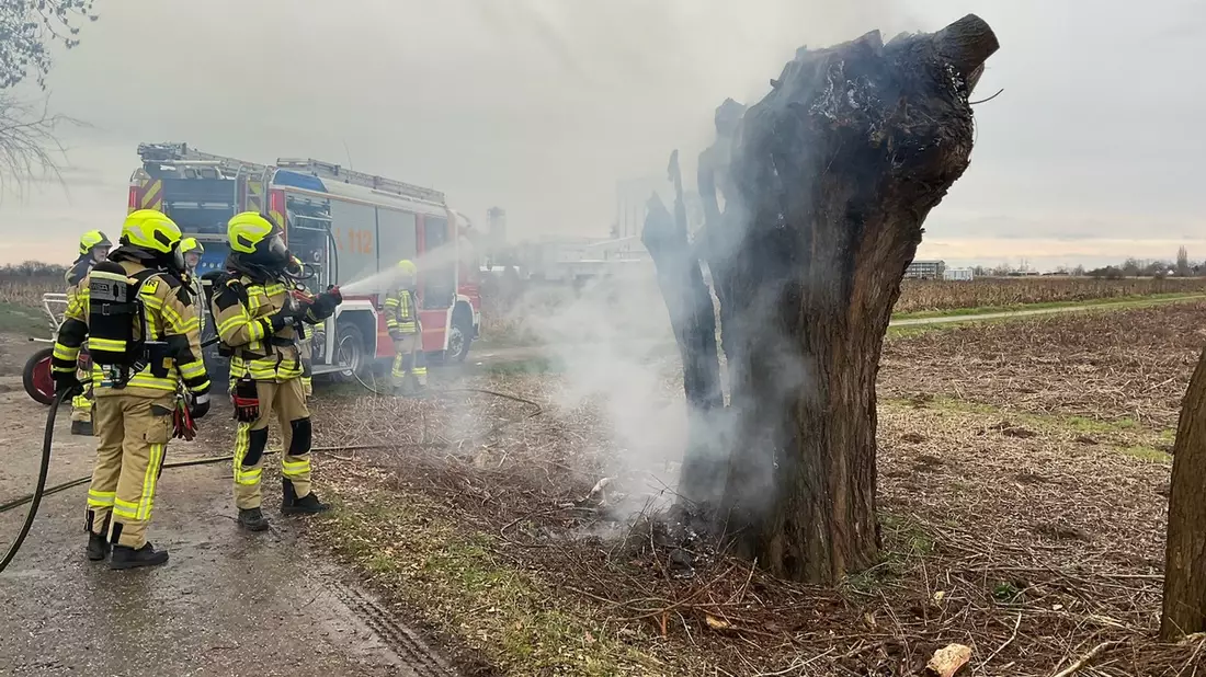 FW Alpen: Freiwillige Feuerwehr Alpen gefordert an den Karnvalstagen - Bild: presseportal.de