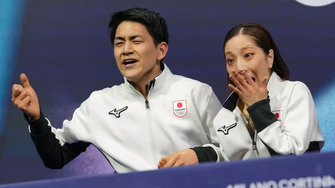Riku Miura und Ryuichi Kihara konnten ihren Olympiasieg kaum fassen. - Bild: Francisco Seco/AP/dpa