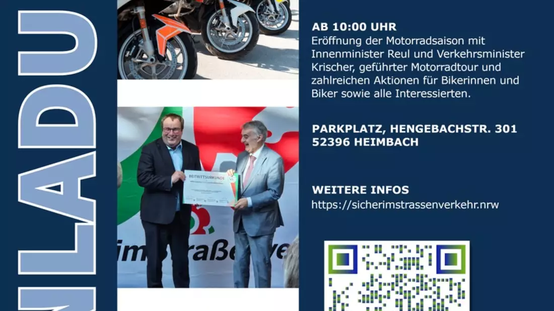 POL-DN: Saisonauftakt der NRW-Initiative #sicherimStraßenverkehr in Heimbach - Bild: presseportal.de