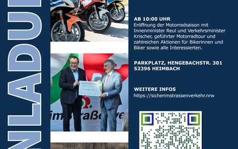 POL-DN: Saisonauftakt der NRW-Initiative #sicherimStraßenverkehr in Heimbach - Foto: presseportal.de