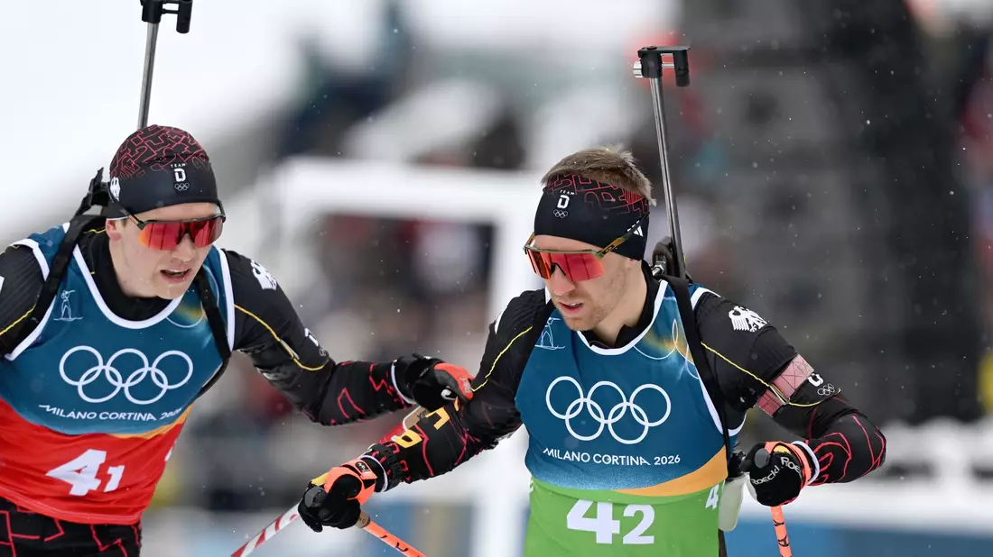  Justus Strelow (l) schickt David Zobel (r) ins Rennen.  - Bild: Hendrik Schmidt/dpa