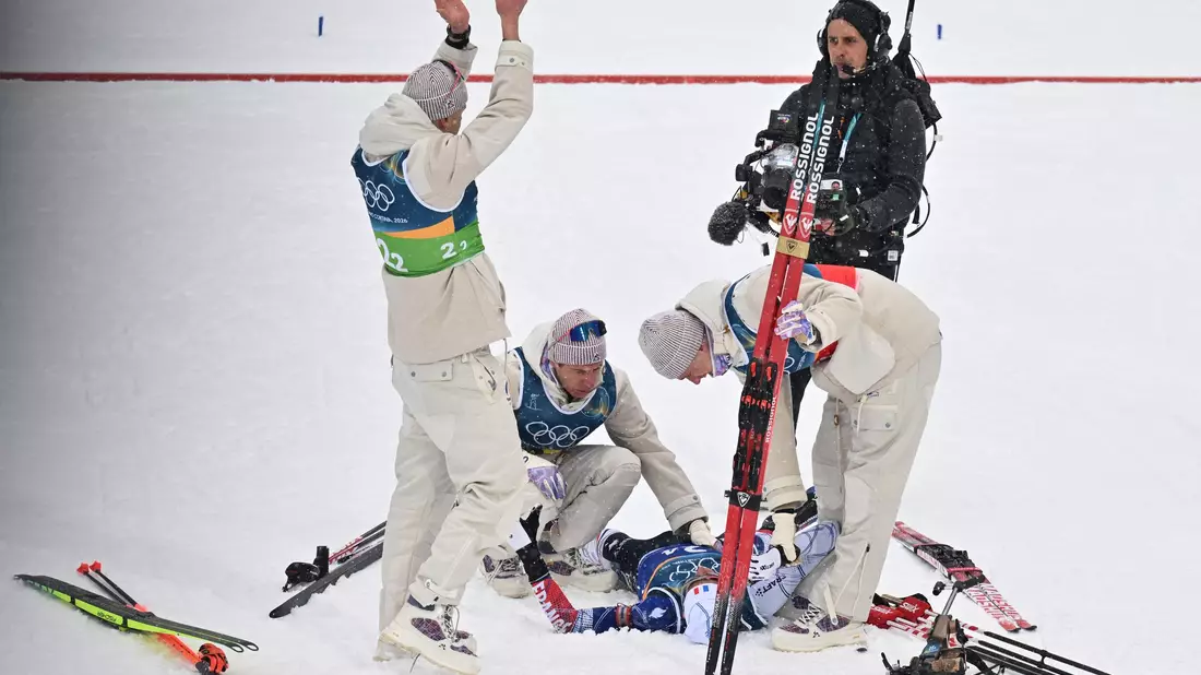 Erstmals Olympiasieger: Frankreichs Staffel jubelte im Ziel. - Bild: Hendrik Schmidt/dpa