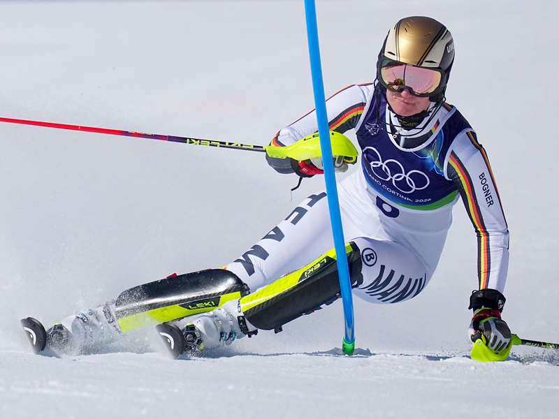 Lena Dürr zeigte im Olympia-Slalom einen starken ersten Lauf. - Foto: Michael Kappeler/dpa