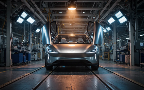 Tesla Cybercab: Erster fahrerloser Roboter-Taxi-Roller rollt vom Band - Foto: ĂĽber boerse-global.de Tesla Cybercab: Erster fahrerloser Roboter-Taxi-Roller rollt vom Band - Foto: ĂĽber boerse-global.de
