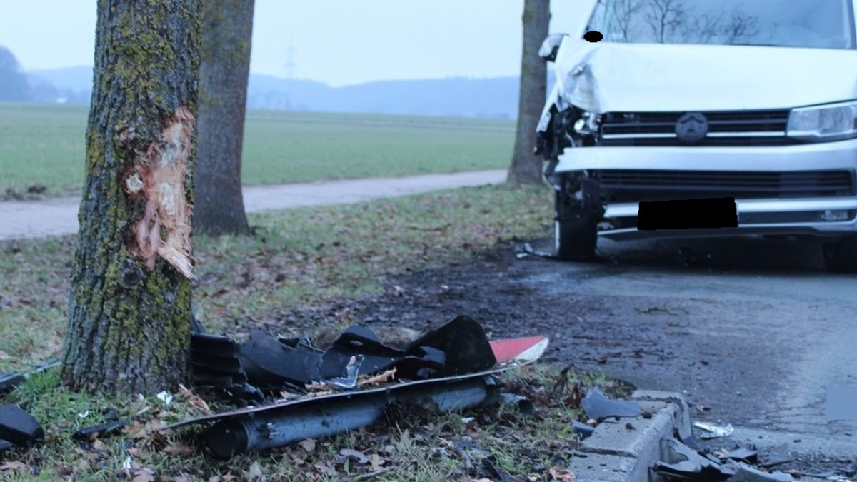 POL-MI: Autofahrer kracht gegen Straßenbaum - Foto: presseportal.de