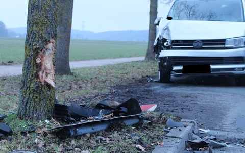 POL-MI: Autofahrer kracht gegen Straßenbaum - Foto: presseportal.de