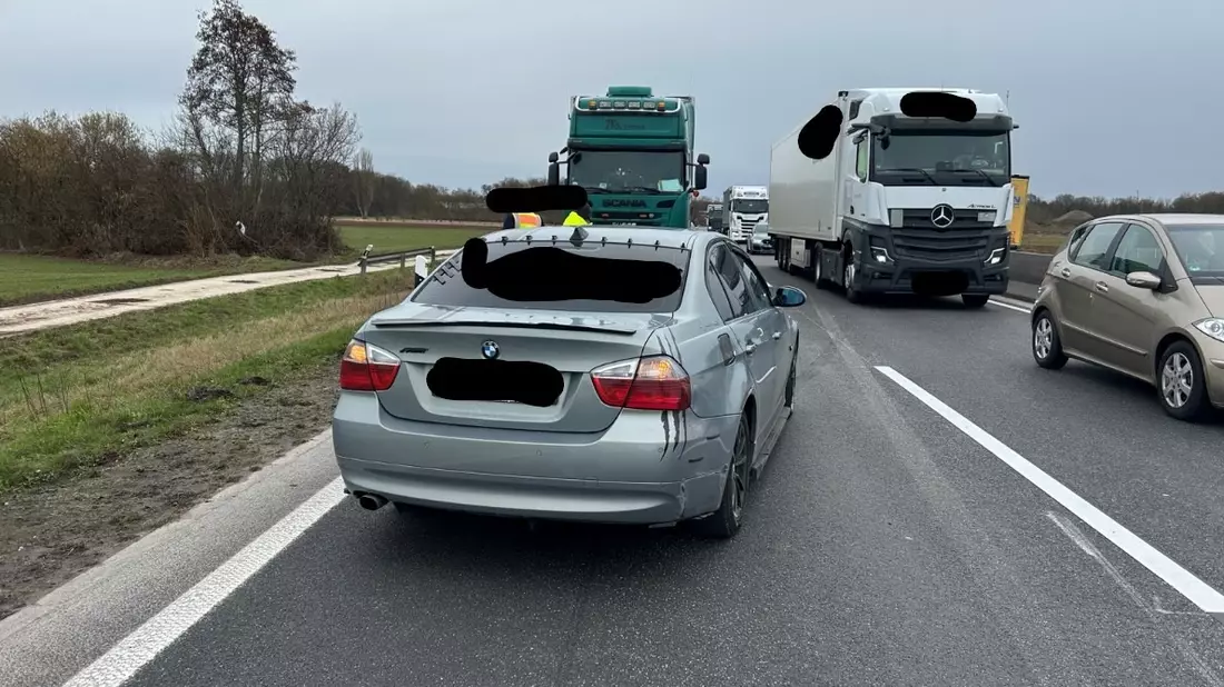 POL-PDLD: A65/AS Rohrbach - Pkw nach Fahrstreifenwechsel geschleudert - Bild: presseportal.de