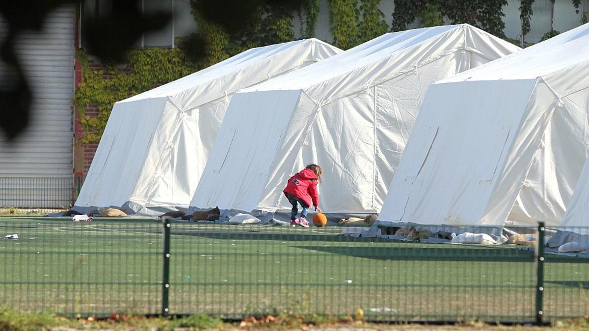 Flüchtlingskind in einer 