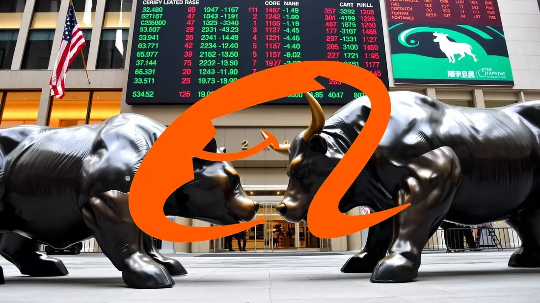 Alibaba en la mira: volatilidad geopolítica y expectativas divididas ante resultados Illustration mit AI erstellt übermittelt durch boerse-global.de