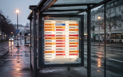 Warnstreik legt Wiesbadens Busverkehr lahm - Foto: über boerse-global.de