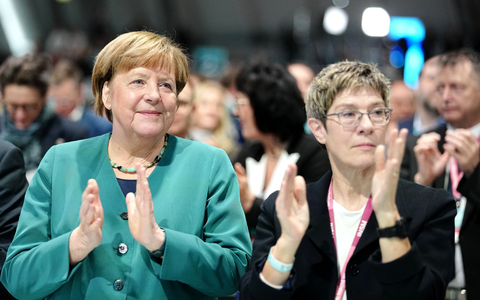 Ex-Kanzlerin Merkel besuchte erstmals seit Jahren wieder einen CDU-Parteitag.  - Foto: Kay Nietfeld/dpa