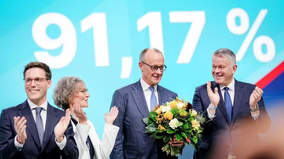 91,17 Prozent - damit haben viele nicht gerechnet.  - Bild: Kay Nietfeld/dpa