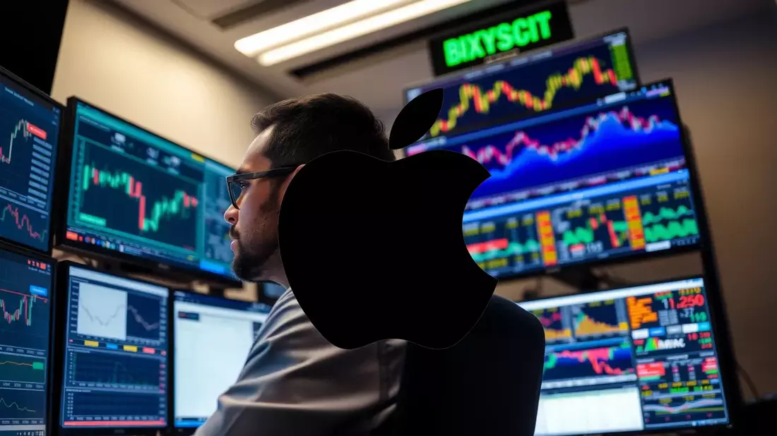 Apple's Stock Charts an Independent Course Illustration mit AI erstellt übermittelt durch boerse-global.de