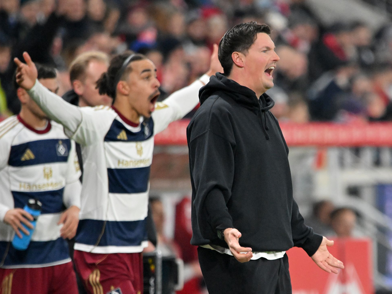 Haderte mit dem Schiedsrichter: HSV-Trainer Merlin Polzin. - Foto: Torsten Silz/dpa