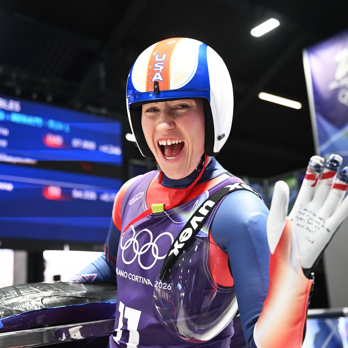 Selbst ernannte «Olympia-Bachelorette»: US-Rodlerin Sophia Kirkby landete zweimal auf Platz fünf, dann ging sie auf mehrere Dates. - Foto: Robert Michael/dpa