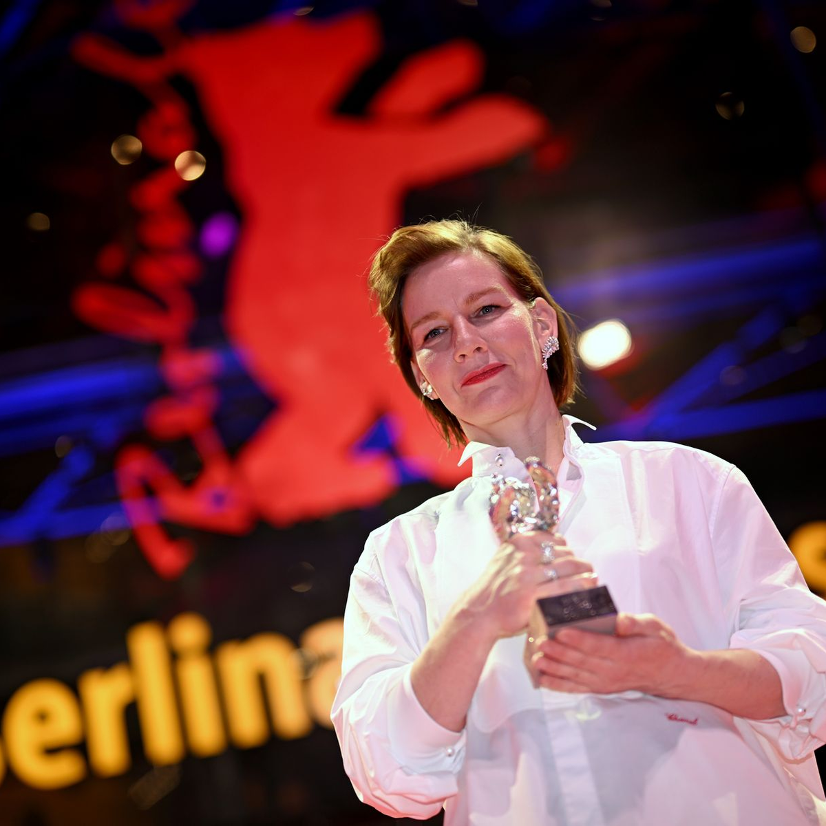 Gewann ihren zweiten Silbernen Bären: Sandra Hüller. - Foto: Sebastian Christoph Gollnow/dpa